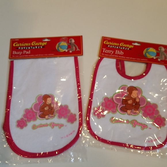 Curious George Bib Set - Picture 1 of 3